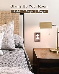 TREEWELL 4-Pack Duplex Outlet Cover Plate, Antique