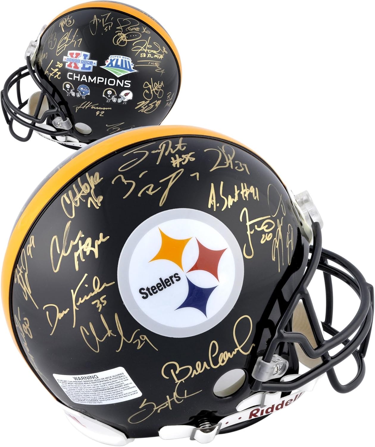Pittsburgh Steelers Super Bowl XL and XLIII Signed Helmet