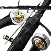 Handmade 49 Inch Crusader Double-Handed Long Sword 5160 Spring Steel Rivet Full Tang Blade Real Medieval Style Sword with Leather Sheath