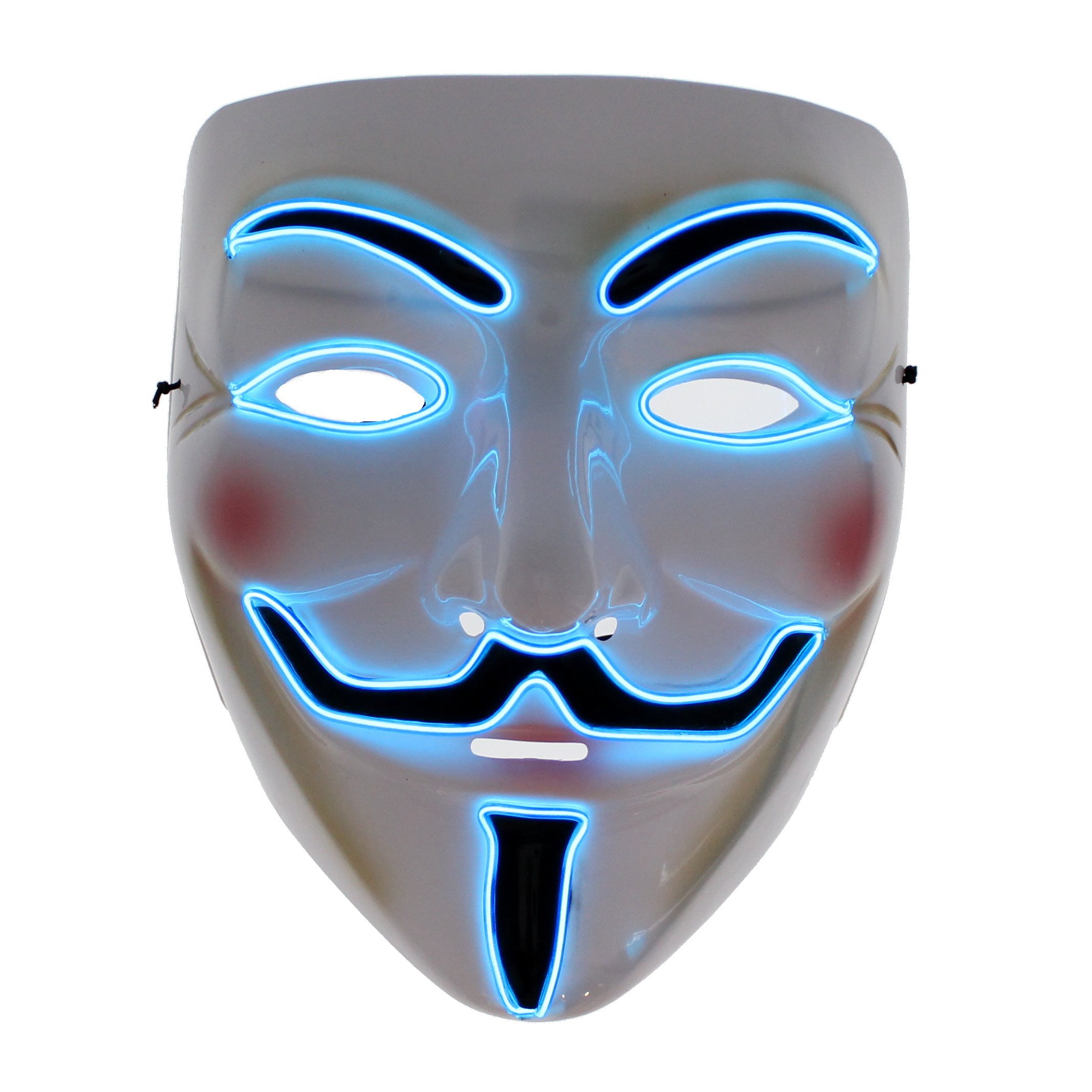 molezu Light Up Party Mask Full Face Mask Halloween Mask Fancy Costume Cosplay Dress Party Props (Blue)