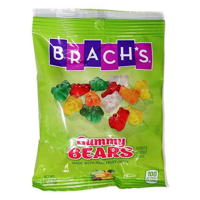 Brach's (1) Bag Gummy Bears Fruit Flavored Candy Made