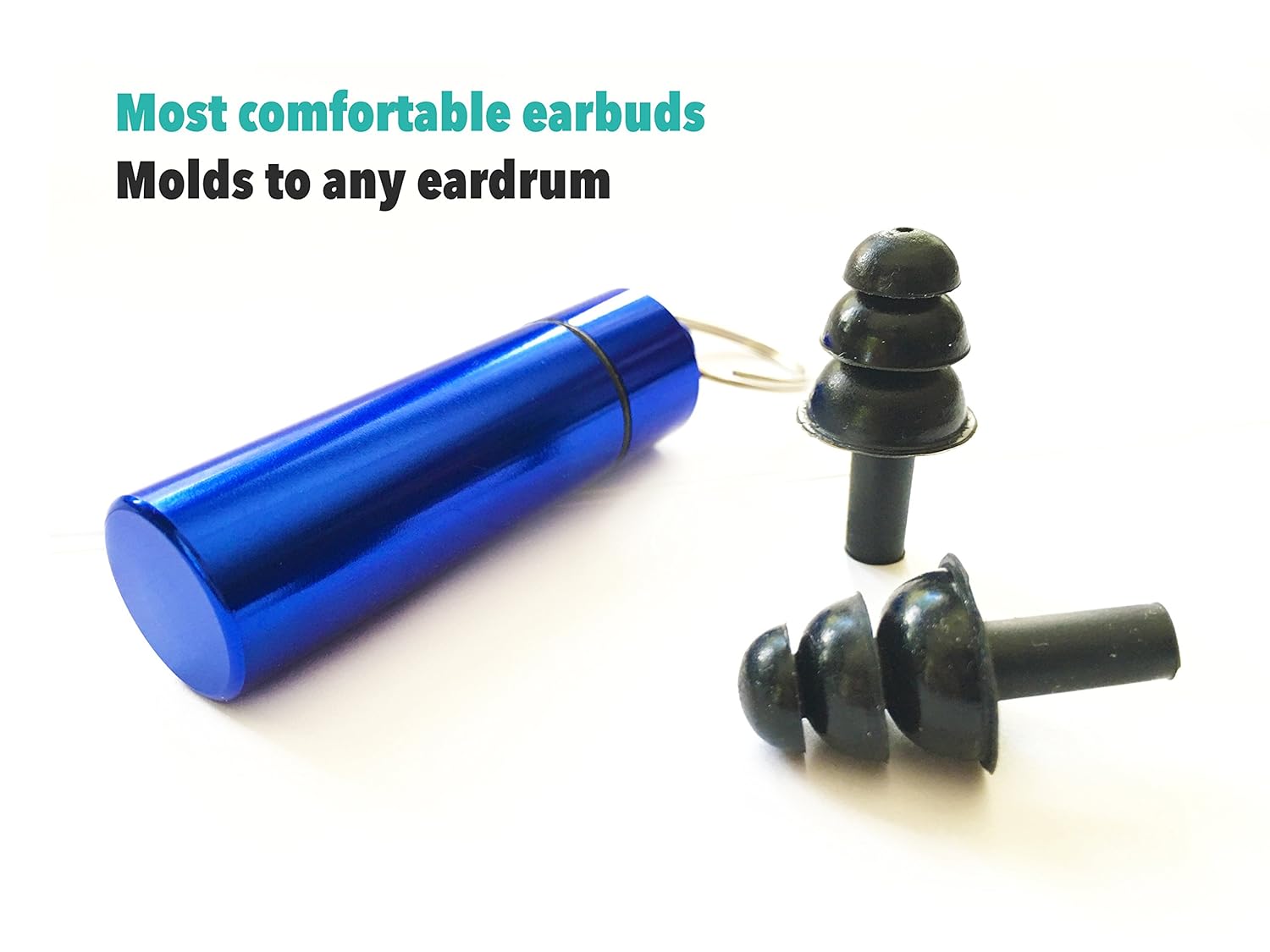 Earplugs noise reducing in case Reusable earbuds for airplane travel