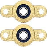 2 Pack Pillow Block Bearing for 6.35mm Diameter Shaft, 1/4 in Bore, 2-Bolt Flange, Self Aligning Housing, Locking Style Flange Pillow Block Bearing