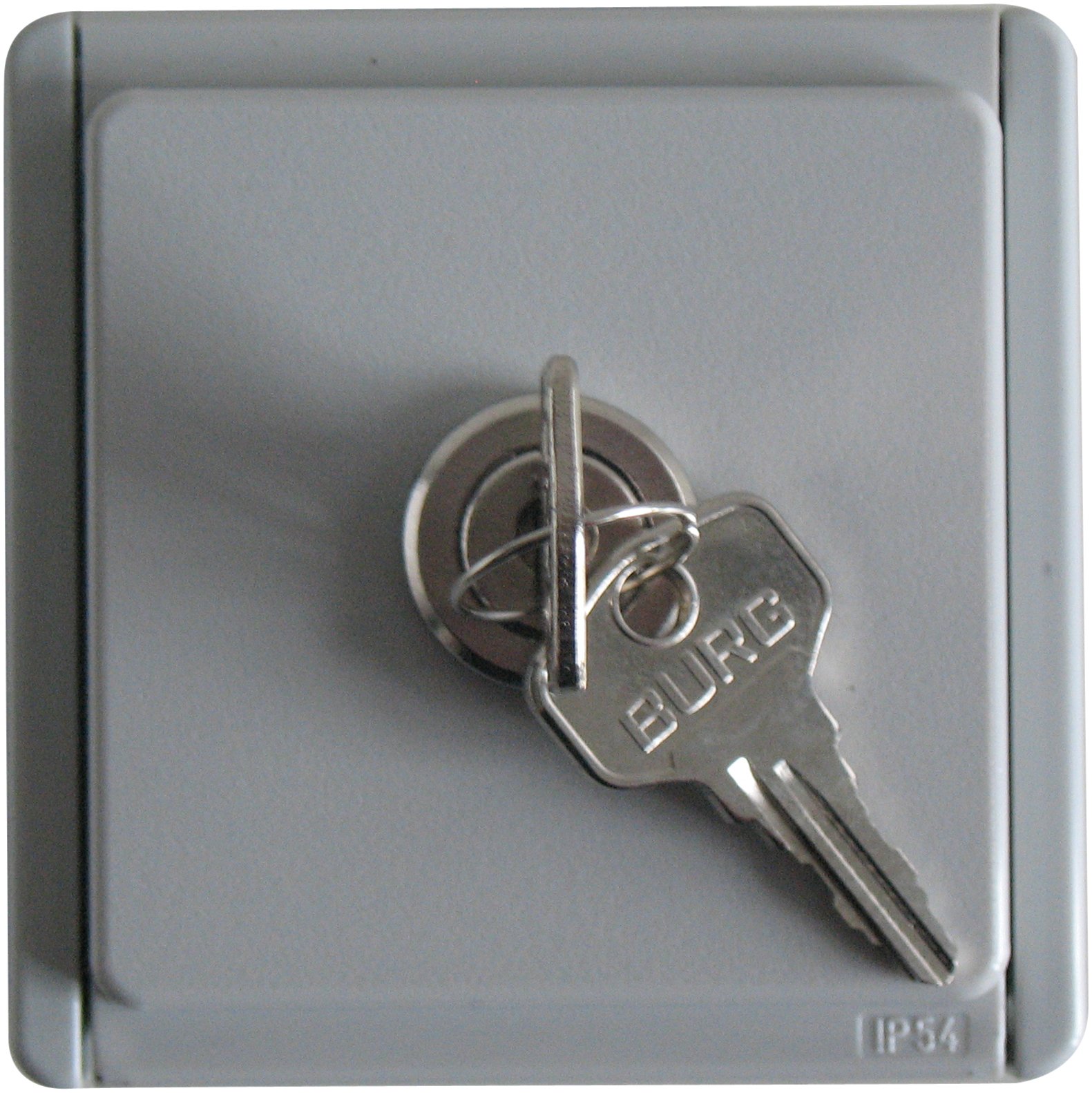 Steckd.abschließbar 1-f. AP grau lose Aquarius FR