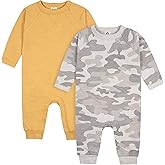 Gerber baby-boys 2-pack Long Leg RomperBaby and Toddler T-Shirt Set
