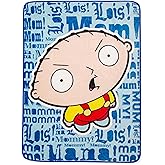 Family Guy Stewie Griffin Mama Raschel Throw Blanket | Soft Polyester Cover for Sofa, Bed | 45 x 60 Inches