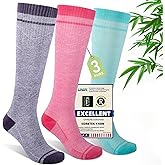 Iambamboo Compression Socks Women & Men, 15-20 mmHg Bamboo Viscose Knee High Soft Support for Flying Travel Daily