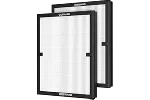 ISINGO 2 Pack E-200 H13 HEPA Air Filter Compatible with LUNINO E-200 Air Purifier Filter Replacement 3 Stage Strong and Efficient Filtration For LUNINO Home Large Room up to 1740sq.ft