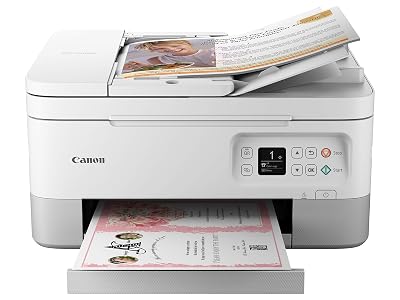 Canon PIXMA TR7020a All-in-One Wireless Color Inkjet Printer, with Duplex Printing, Mobile Printing, and Auto Document Feeder, White