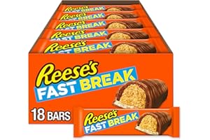 REESE'S FAST BREAK Peanut Butter Nougat Candy Bars, 1.8 oz (Pack of 18)