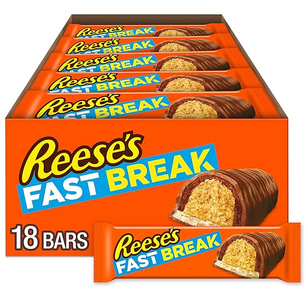 REESE’S FAST BREAK PEANUT BUTTER NOUGAT CANDY BARS,...