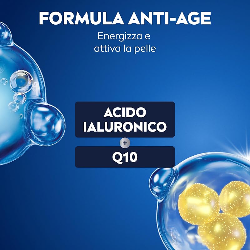 Anti-Age Hyaluron Balsamo Dopobarba Uomo 100 ml, Balsamo barba anti-rughe, rivitalizzante e lenitivo, Aftershave con Acido Ialuronico e Q10, Skincare per tutti i tipi di pelle