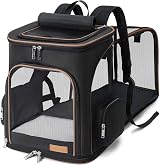 Lekesky Expandable Cat Carrier Backpack Portable Pet Carrier 20 lbs Black view 1