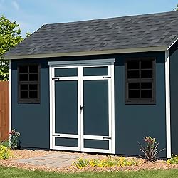 2 Pack 14" x 21" Black Shed Window with Tempered