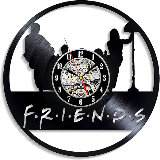 Amazon Com Levescale Reloj De Pared De Vinilo Para Amigos Regalo Perfecto Para Amigos Nina O Nino Decoracion Para Cafeteria Sala De Estar Monica Rachel Phoebe Ross Chandler Joey