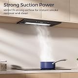 CIARRA CBCB5931B 52cm Integrated Cooker Hood 460m³/h Wave Control LED view 5