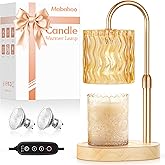 Mabahoo Candle Warmer Lamp with Timer, Birthday Gifts for Women Mom, Height Adjustable Candle Lamp Warmer for Jar Candles, Dimmable Wax Melt Warmer with 2 Bulbs, House Warming Gifts New Home Decor