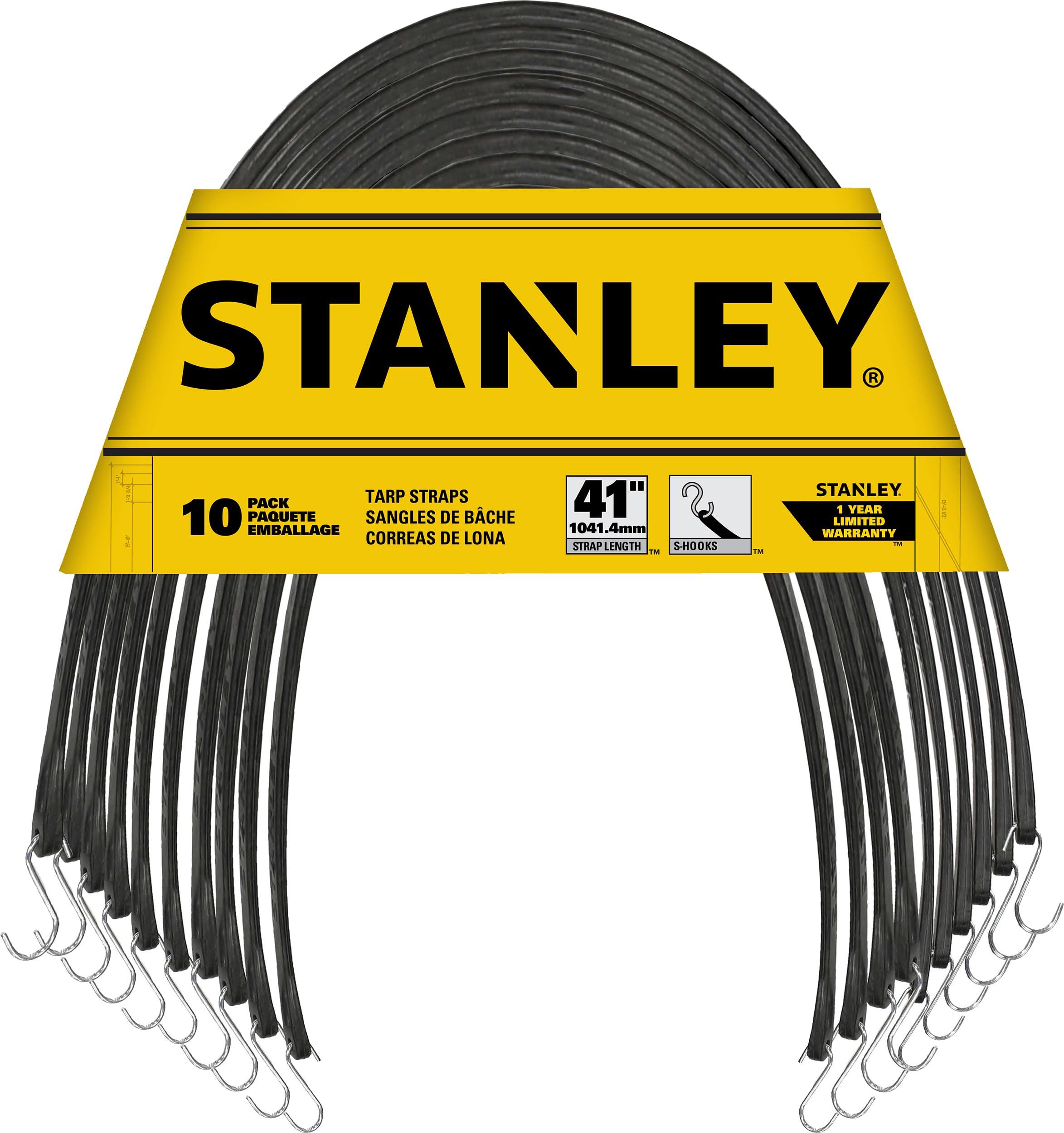 STANLEY S300441 Black 41" All-Weather Rubber Bungee
