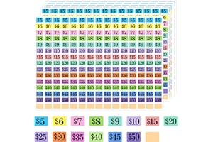 Garryewan 4050 Pcs Garage Sale Stickers, 1/2" X 3/4" Yard Sale Price Stickers Price Tags Stickers Rectangle Preprinted Price Labels for Fle Market Sale（Big）