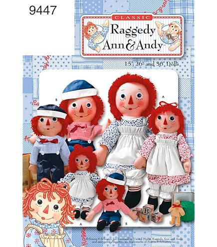 Amazon.com: Raggedy Ann & Andy Doll Patterns - McCall's 8377