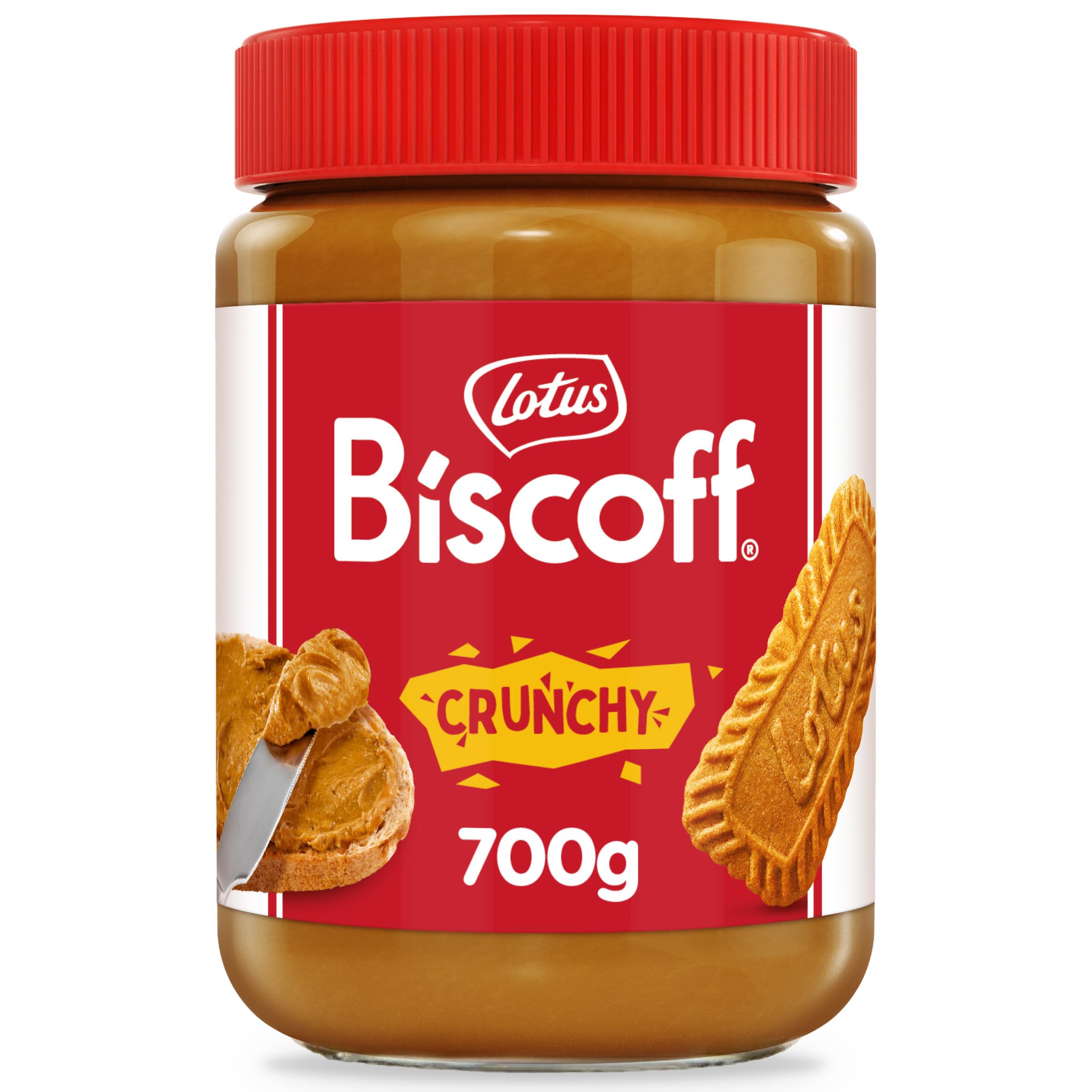 Lotus Biscoff | Süßer Brotaufstrich | Knusprig | Karamellisierter Keksgeschmack | Vegan | Nussfrei | Kein Zusatz von Aromen oder Farbstoffen | PET Glas | 700g