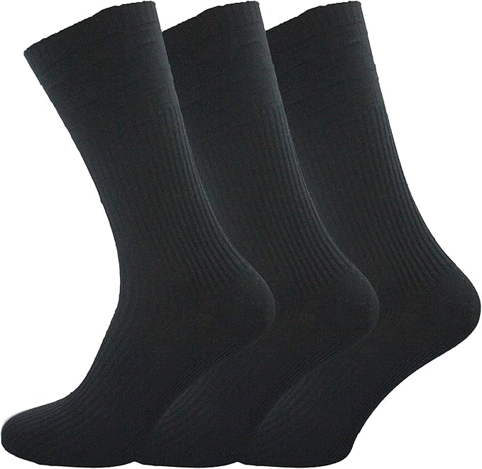 Socks Uwear Mens Cotton Rich Loose Top No Elastic Multipack Socks
