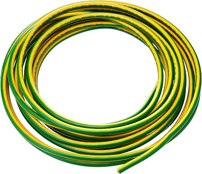 Merriway 6.0mm Earth Cable 6491X Yellow Green 5m Single Core Round
