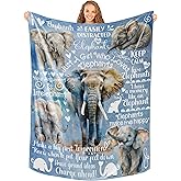 Elephant Gifts for Women, Just A Girl Who Loves Elephants, Throw Blanket for Sister, Daughter, Coworkers, Friends, Blue, 50x65 Inches