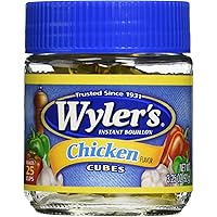 Wyler's Instant Boullion Chicken Flavor Cubes - Pack of 2 (3.25 Oz Each Bottle)