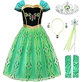 JerrisApparel Girls Princess Costume Snow Party Halloween Cosplay Fancy Dress
