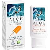 Aloe Cadabra Flavored Personal Lubricant & Moisturizer for Anal, Sex, Oral, Women, Men & Couple, 2.5 Ounce, Orange Cream