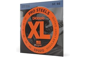 D'Addario EPS510 ProSteels Electric Guitar Strings, Regular Light, 10-46