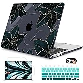 Mektron for 2025 M4 MacBook Air 13.6 Inch A3240 Case Fits 2023 A2681 M2 2024 A3113 M3 Chip with Liquid Retina Display Touch ID, Printed Plastic Hard Shell Cover for MacBook Air 13.6", Floral C218