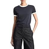 Vince Womens Ringer Sweater Tee