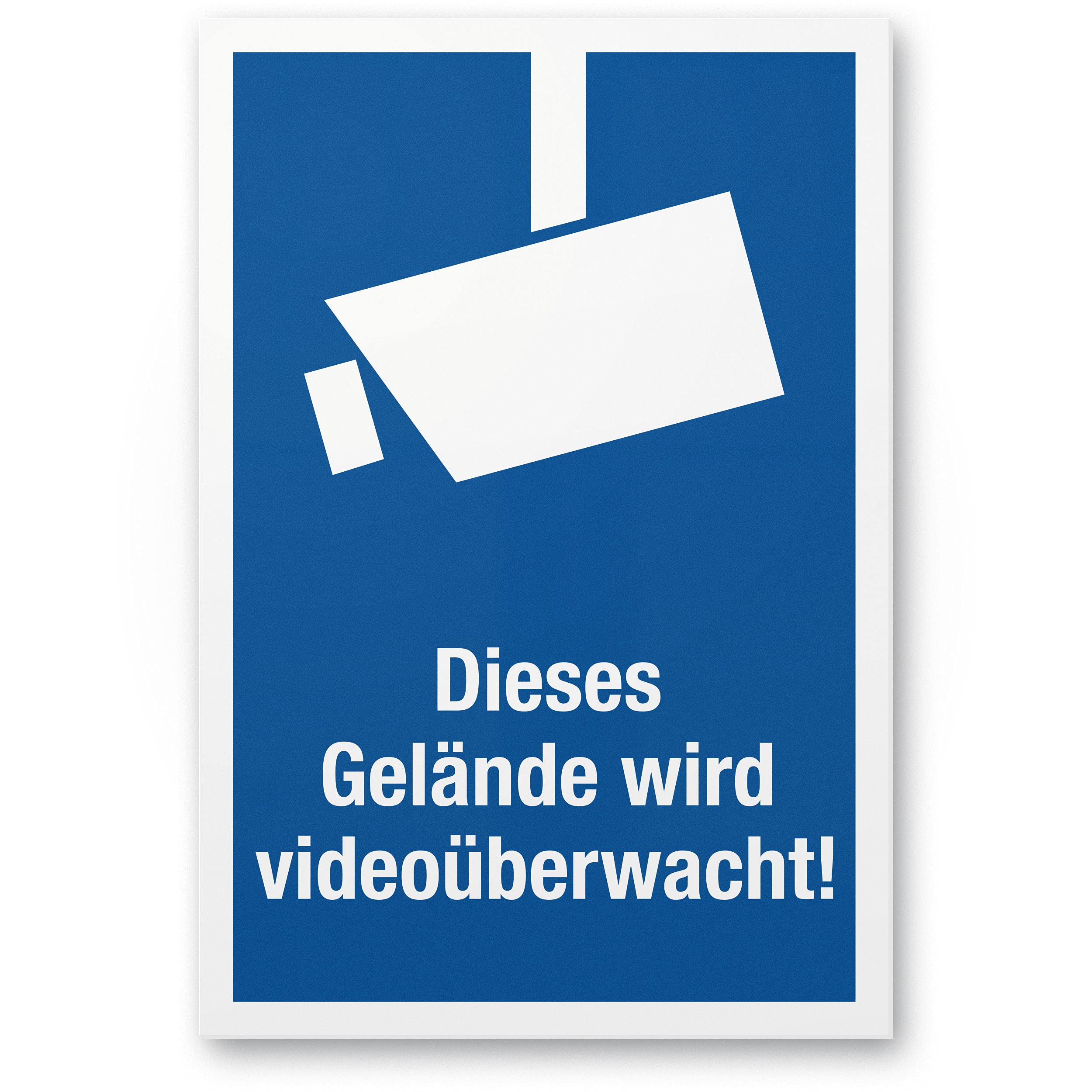 Terrain Video Surveillance Plastic Sign (20 x 30 cm) – Warning/Caution Video Surveillance – Warning Sign Video Surveillance – Warning Sign