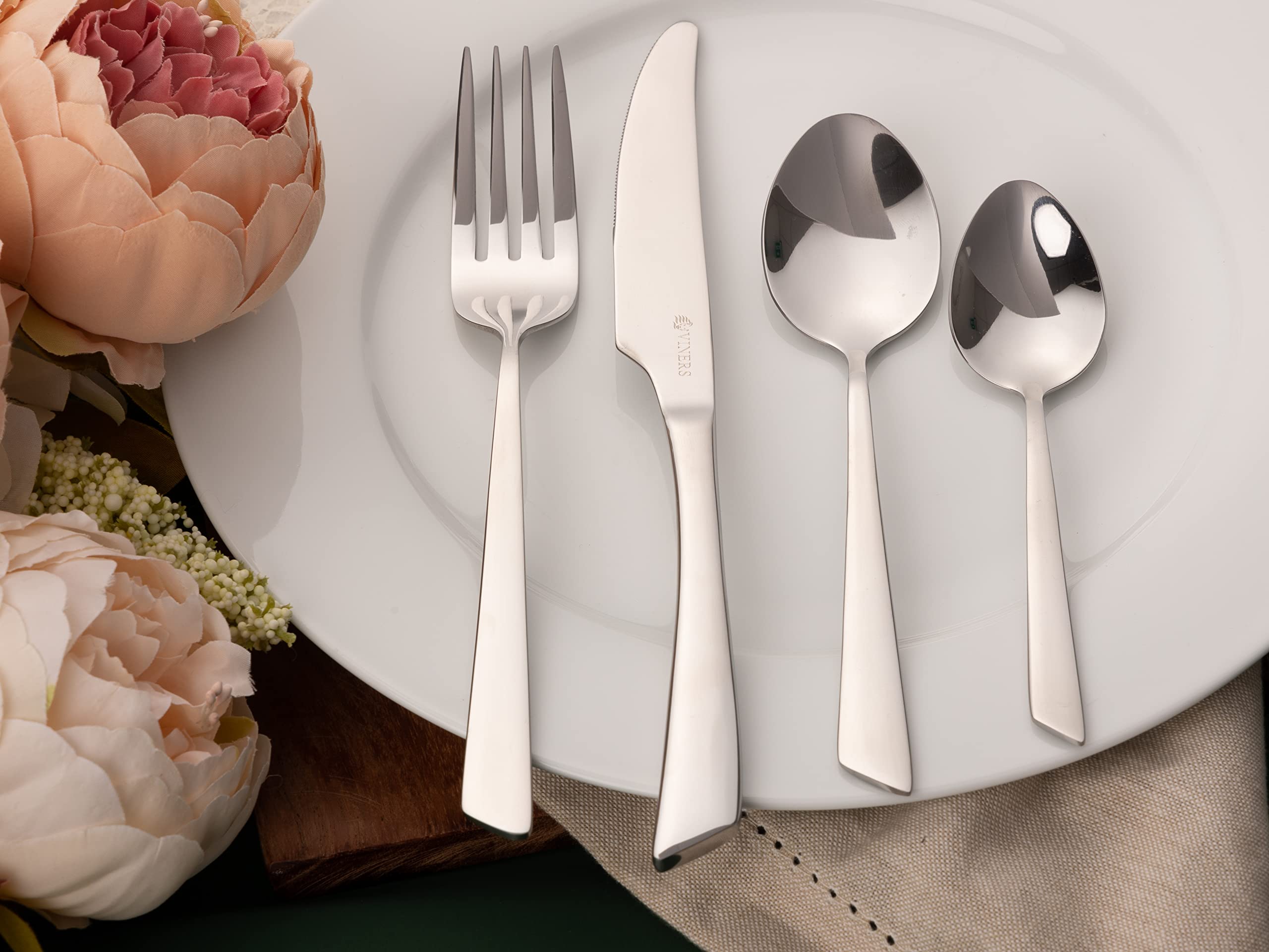 Viners Flair 24 Piece 18.0 Stainless Steel Cutlery Set. 25 Year Guarantee