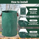 Velway 272L Heavy-Duty Garden Waste Bags 3 Pack with Handles view 5