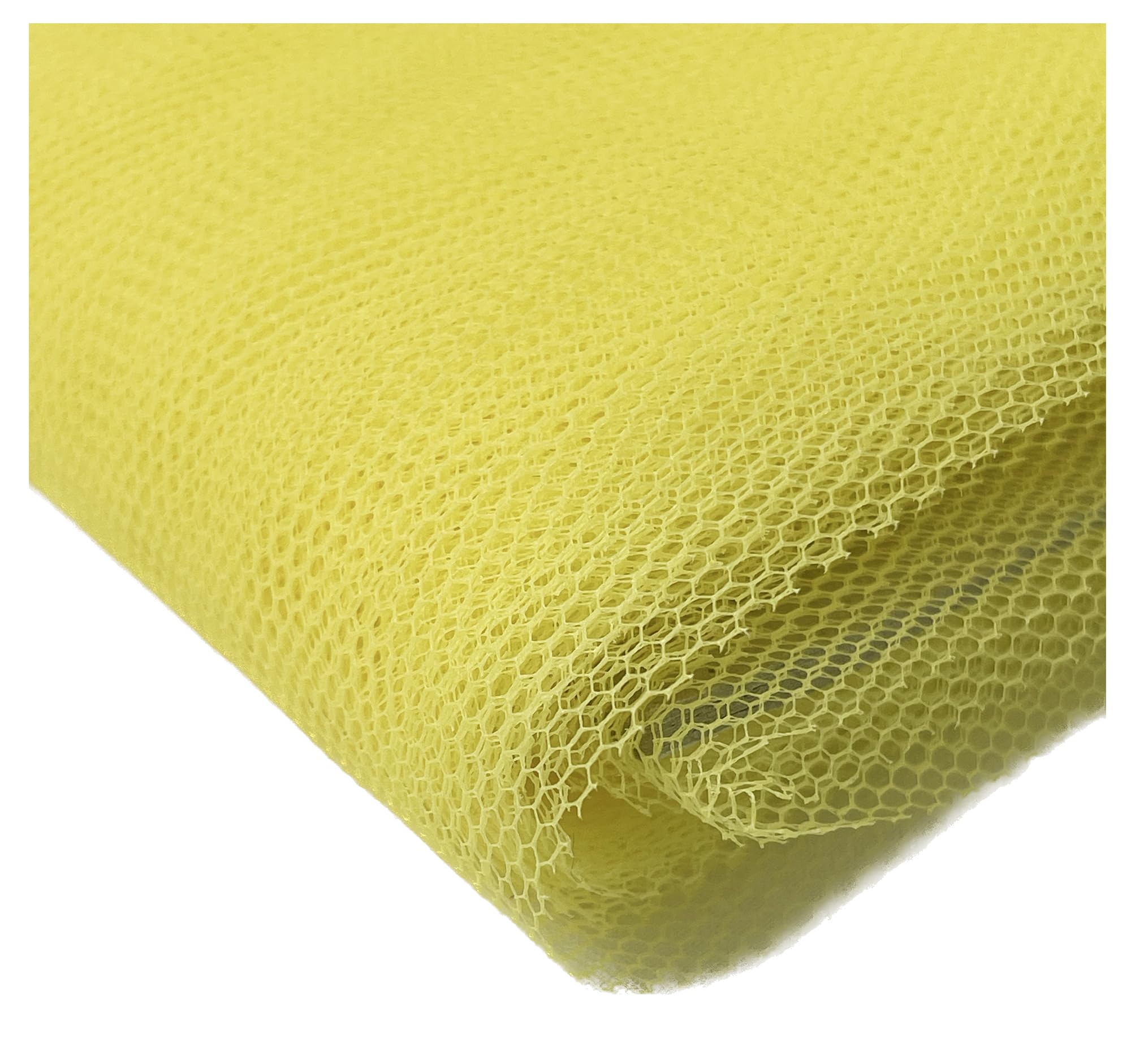 Sheer Dress Net Mesh Fabric Tutu Tulle Mesh Dancewear Stiff Flare Free Nylon Wedding Bridal Veil Material 150cm Wide (500 x 150cm / 197" x 60", Yellow) โ image 1