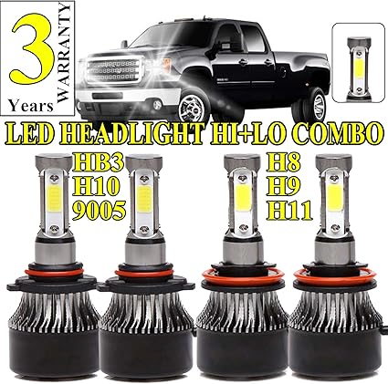 9005 H11 LED Headlight 5202 Fog Light bulb For GMC Sierra 2500 HD 2007-2014