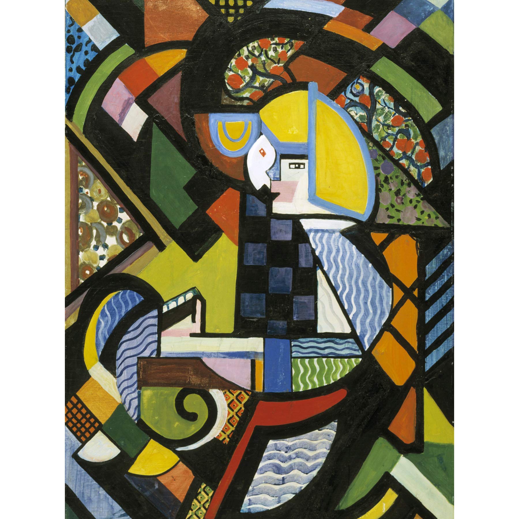 Sayen Daughter In Rocker Modernist Abstract Painting Large Wall Art Print Canvas Premium Mural