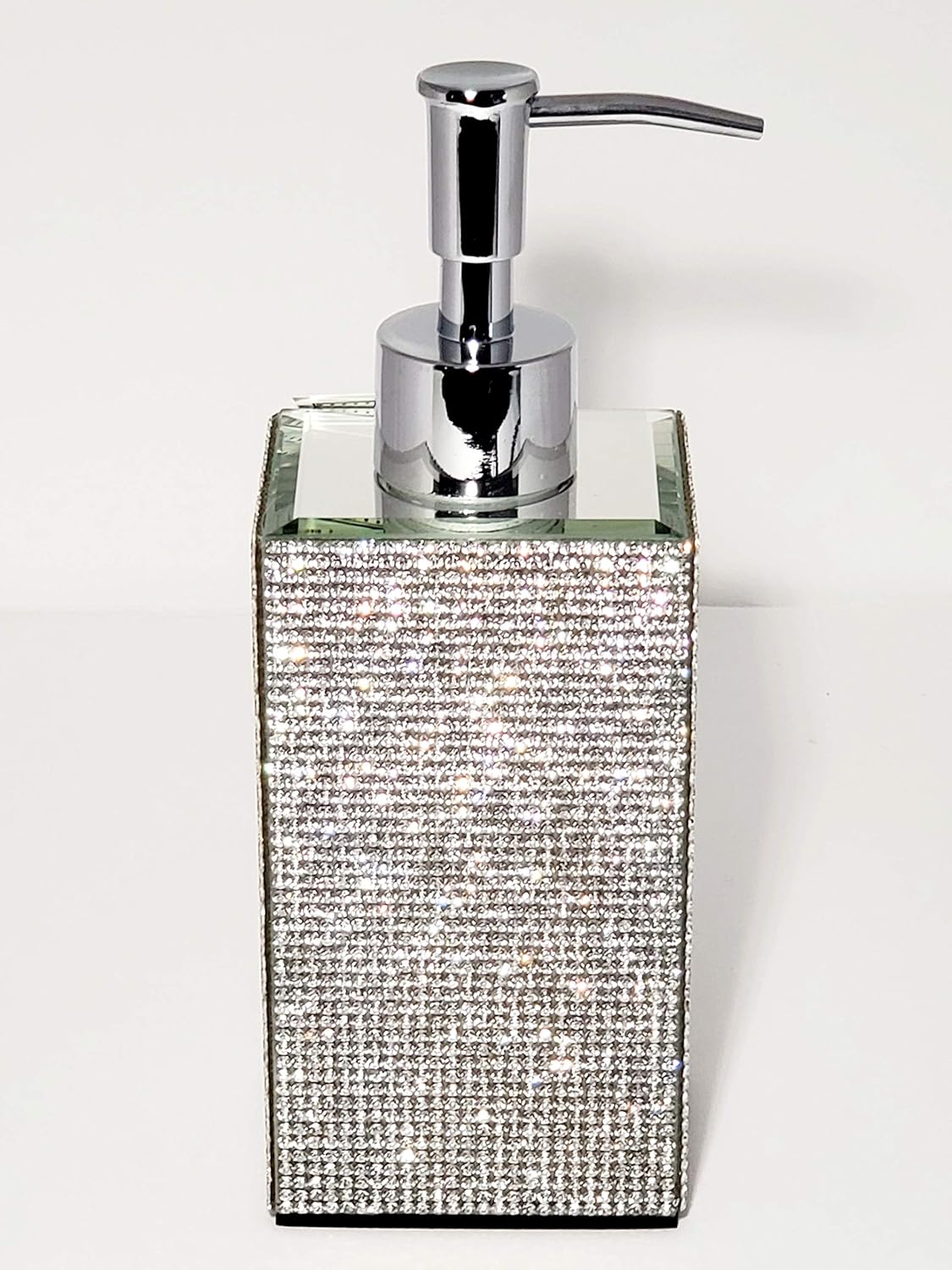 Soap Dishes Dispensers Home Garden New Bella Lux Glass Mirror 4 Sided Crystal