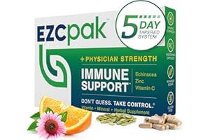 EZC Pak 5-Day Tapered Immune Support Booster - Vitamin Immune Support Supplement, Echinacea, Zinc Vitamin C, Vitamins for Immune System Support, Immune Boosters for Adults - Immune Support Vitamins