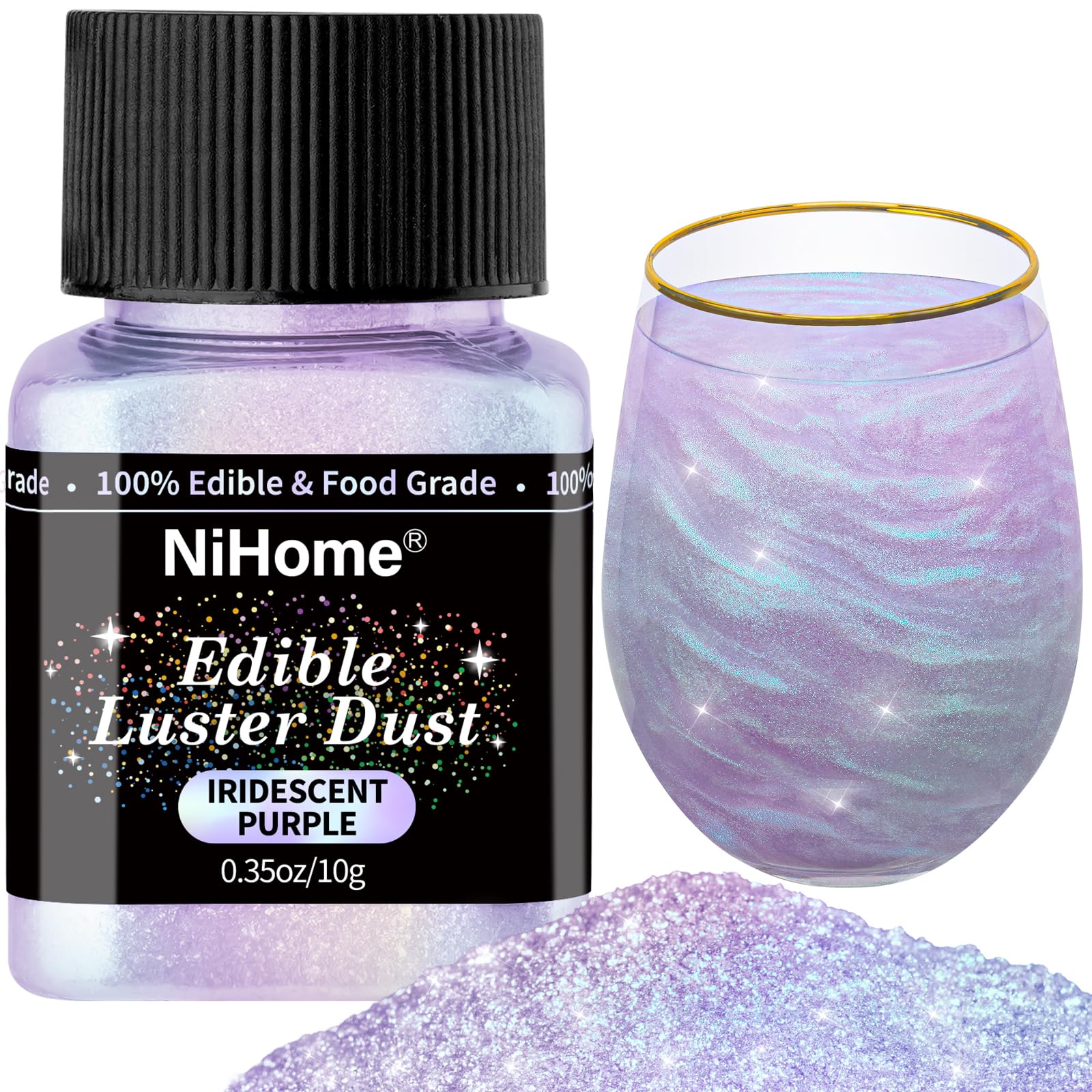 NiHome Edible Food-Grade Glitter Powder Glimmer