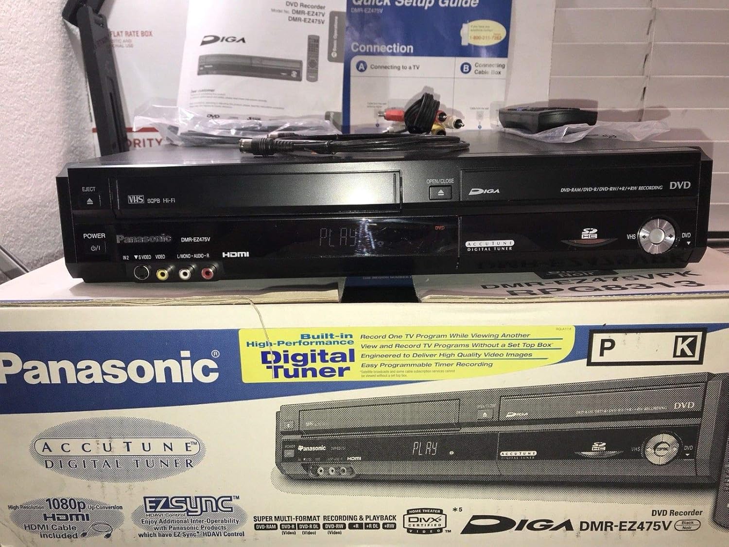 Amazon.com: Panasonic DMR-EZ475VK Progressive Scan DVD Recorder: Electronics