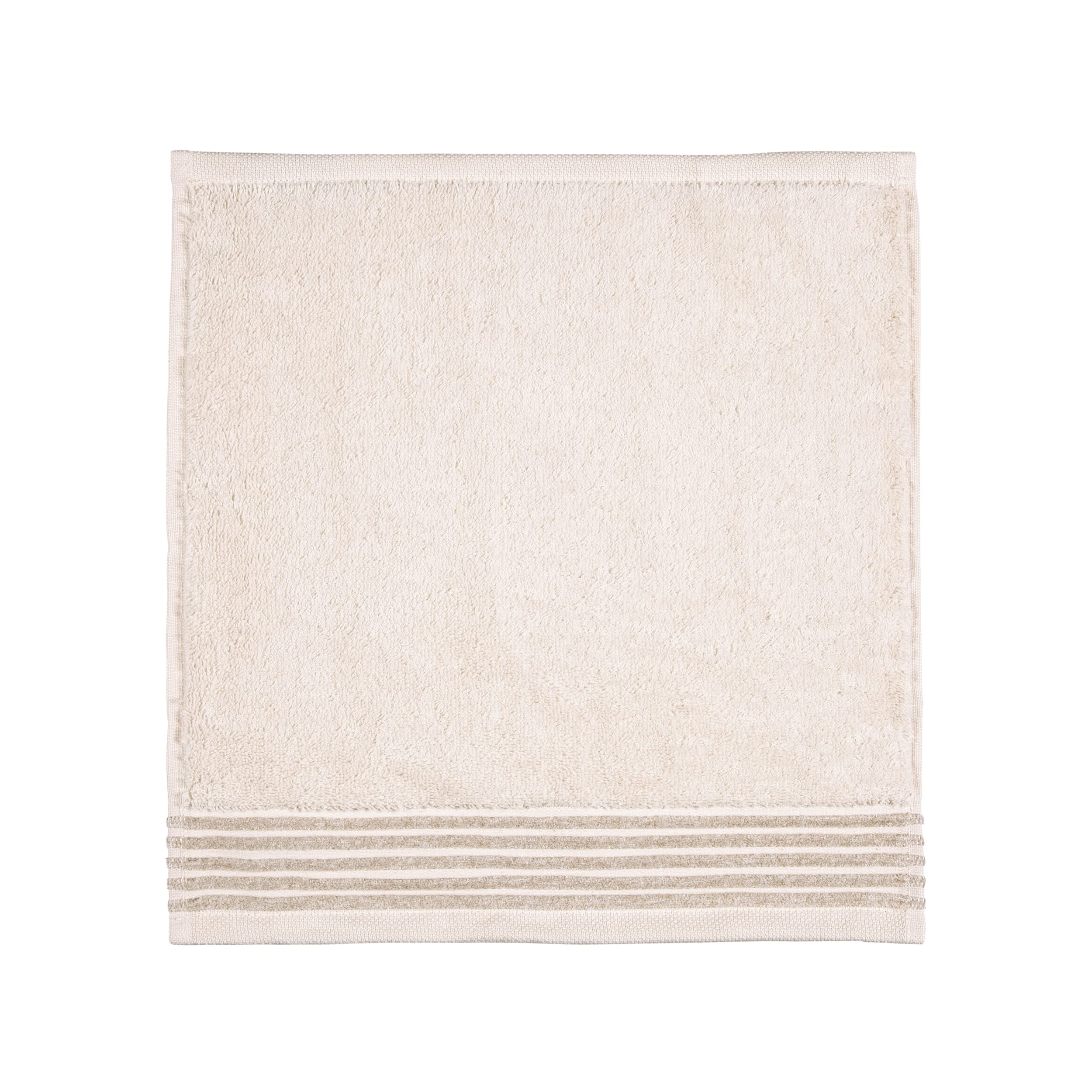 möve Wellness soap cloth plain dye with chenille piping 30 x 30 cm made of 100 % cotton (Spinair), nature