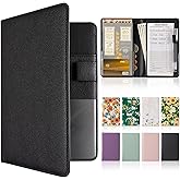 CoBak Server Book – Compact Organizer with Clear and Money Pockets, Pen Holder, Fits Apron Perfectly, Leather Waitress Book