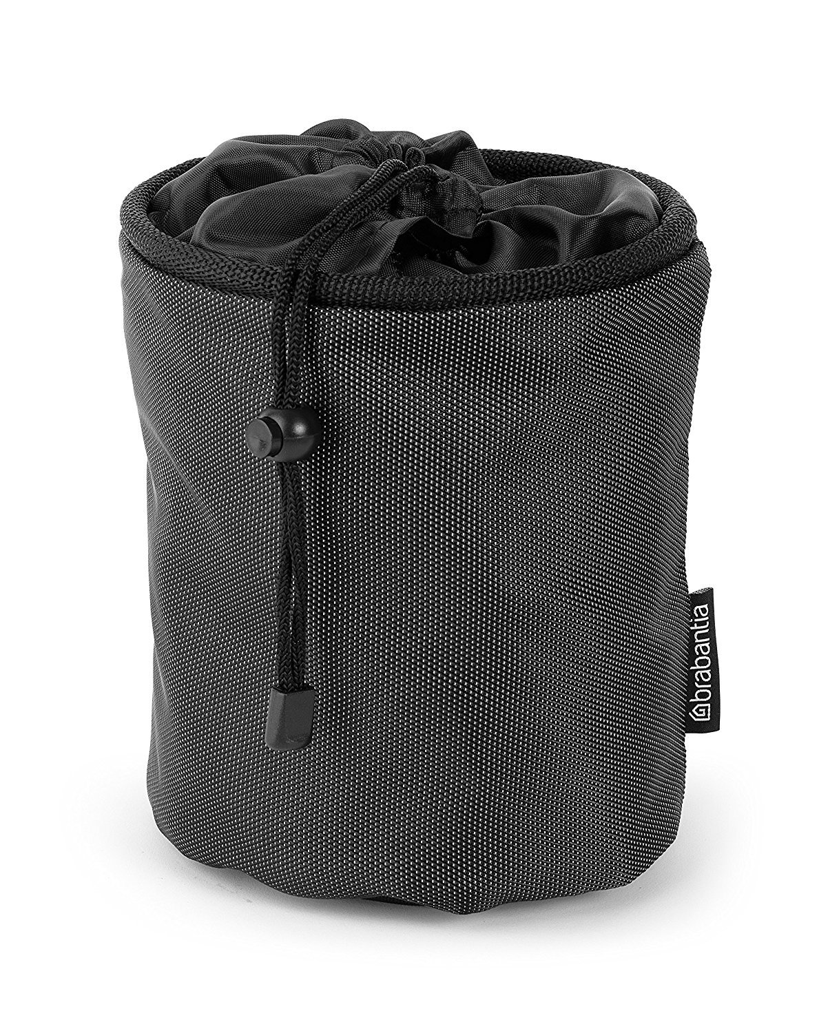 Brabantia - Premium Peg Bag - with Closing Cord - Durable and Weather Resistant - Storage for up to 150 Pegs - Rotary Dryer - Black - 20 x 15 x 15 cm