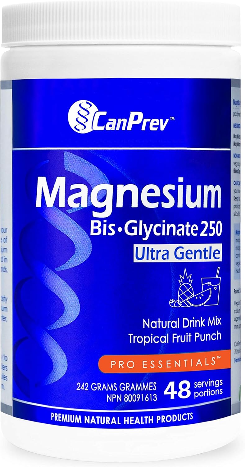 CanPrev Magnesium BisGlycinate Drink Mix (Fruit Punch 242 g) Amazon