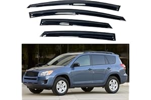IMMORTAL GROUP IG Window Visor for Toyota RAV4 2006-2012, Rain Guard Tape-On Extra Durable Sun Wind Side Vent Window Deflector Mugen Style, 2006 2007 2008 2009 2010 2011 2012