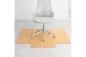 Anji Mountain Office Chairmat Thickest & Sturdy Bamboo Chairmats Highly Premium Quality Anti-Slip Heavy Duty For Multi-Purpose Hardwood Floor Office & Home Floor Protector Office Chair mat-5mm Thick